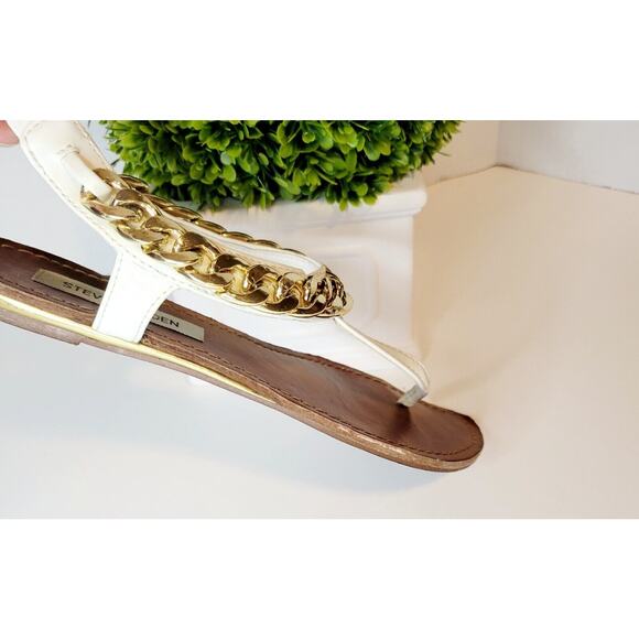 STEVE MADDEN MADDEN GIRL CLASSIC White STRAPPY SANDALS WOMENS 7.5 - Picture 4 of 6